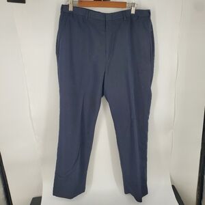 Haggar Black Label Trousers Men's 36x30 Navy Blue Dress Work Pants